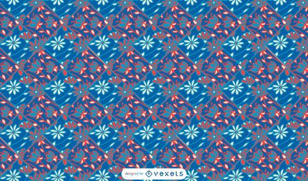 Colorful floral vintage pattern design Colorful floral vintage pattern design