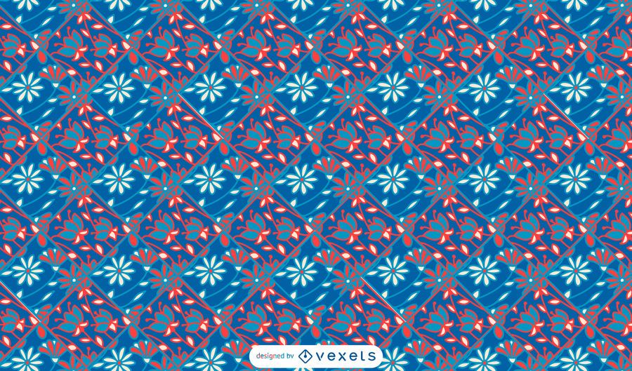 Colorful floral vintage pattern design Colorful floral vintage pattern design