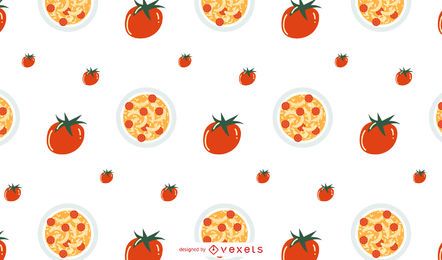 Diseño de patrón de pasta de tomate