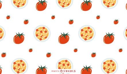 Tomato pasta pattern design