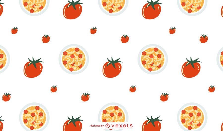 Tomato pasta pattern design Tomato pasta pattern design