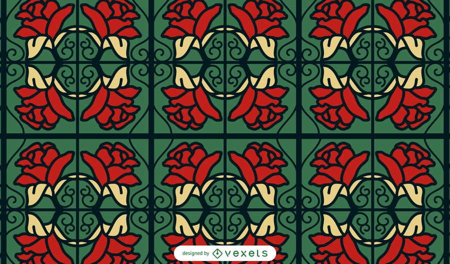 Red roses pattern design Red roses pattern design