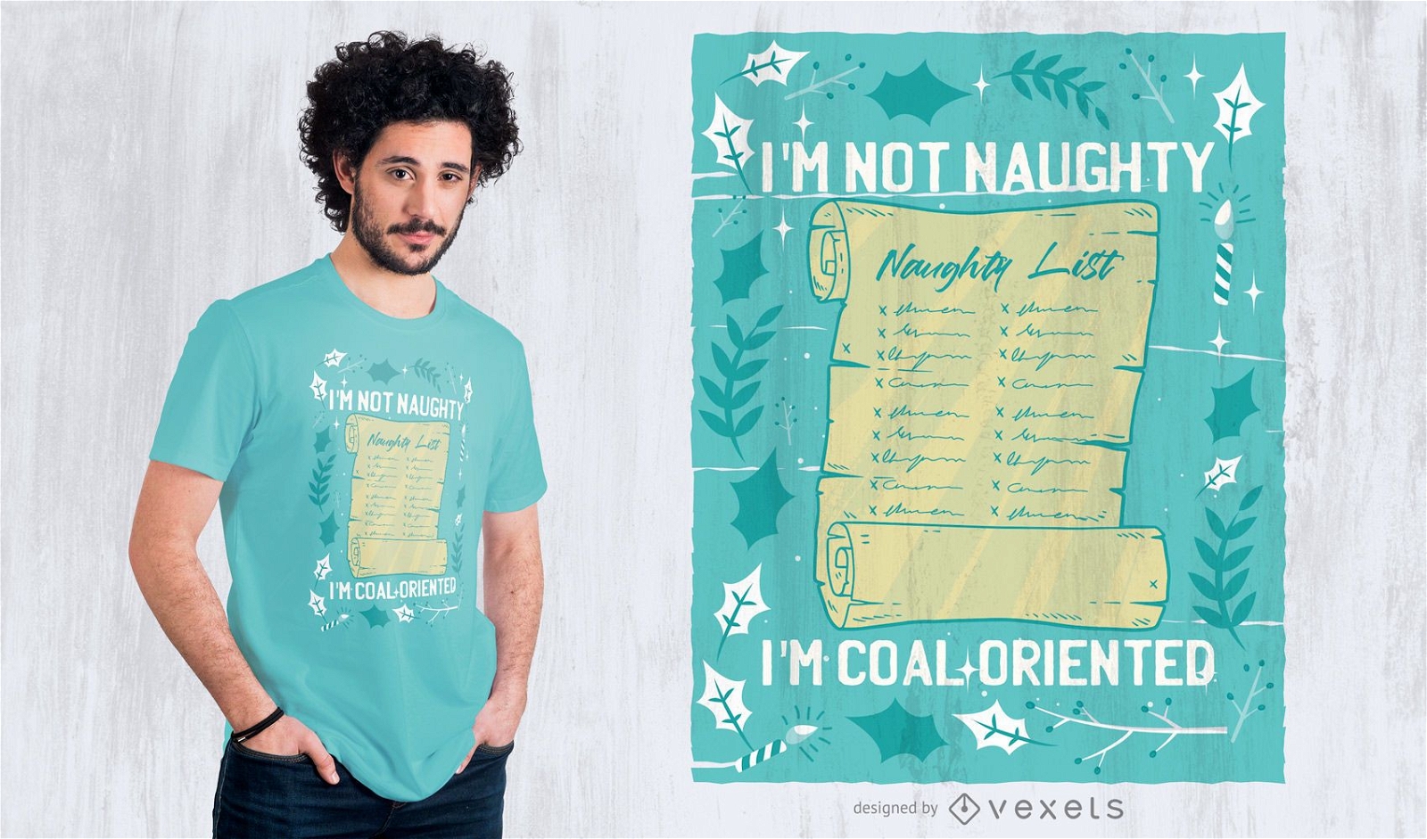 Naughty list t-shirt design