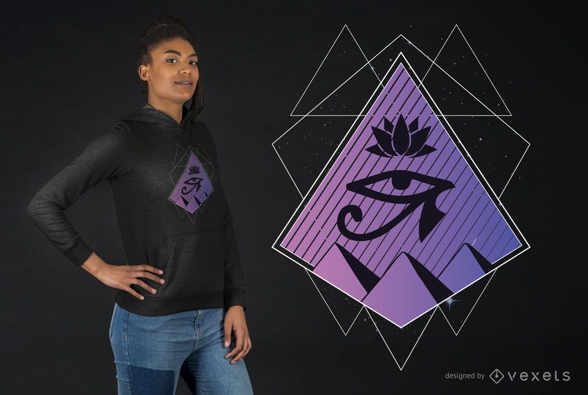 Egyptian geometric t-shirt design Egyptian geometric t-shirt design