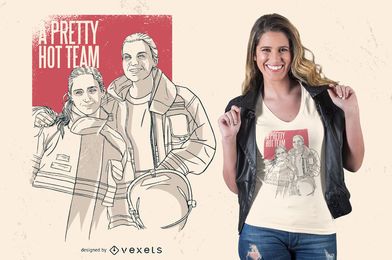 Diseño de camiseta de equipo bastante caliente