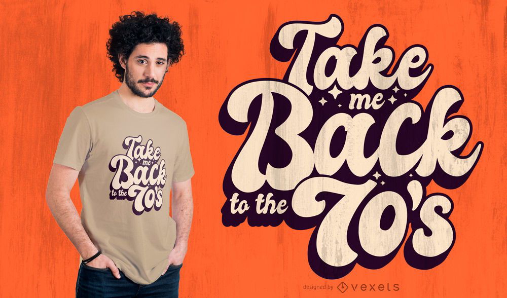 Back to 70's t-shirt design