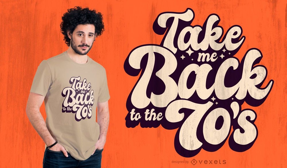 Voltar ao design de camisetas dos anos 70