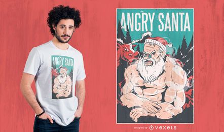Angry santa t-shirt design Angry santa t-shirt design