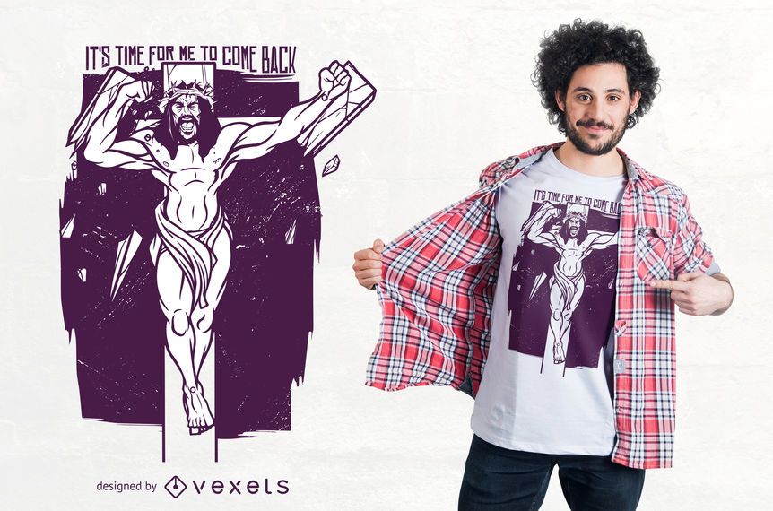 Diseño de camiseta de jesus enojado Diseño de camiseta de jesus enojado