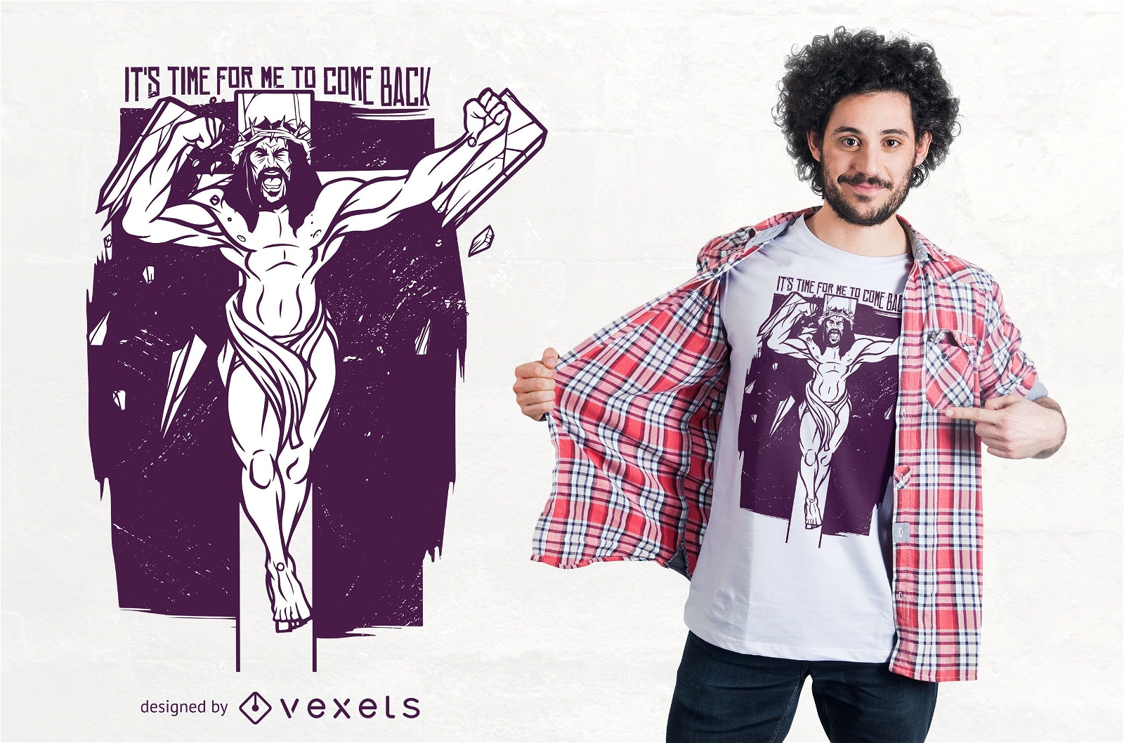 Angry jesus t-shirt design