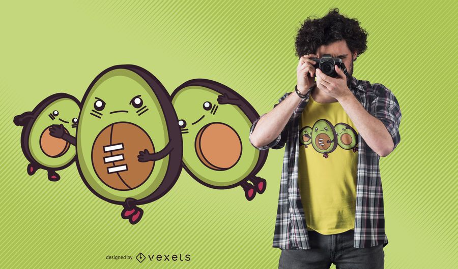 Avocado football t-shirt design Avocado football t-shirt design