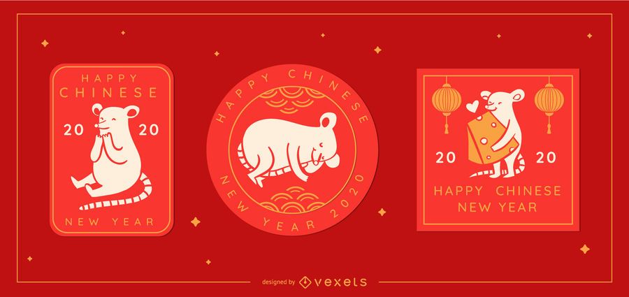 chinese new year badge