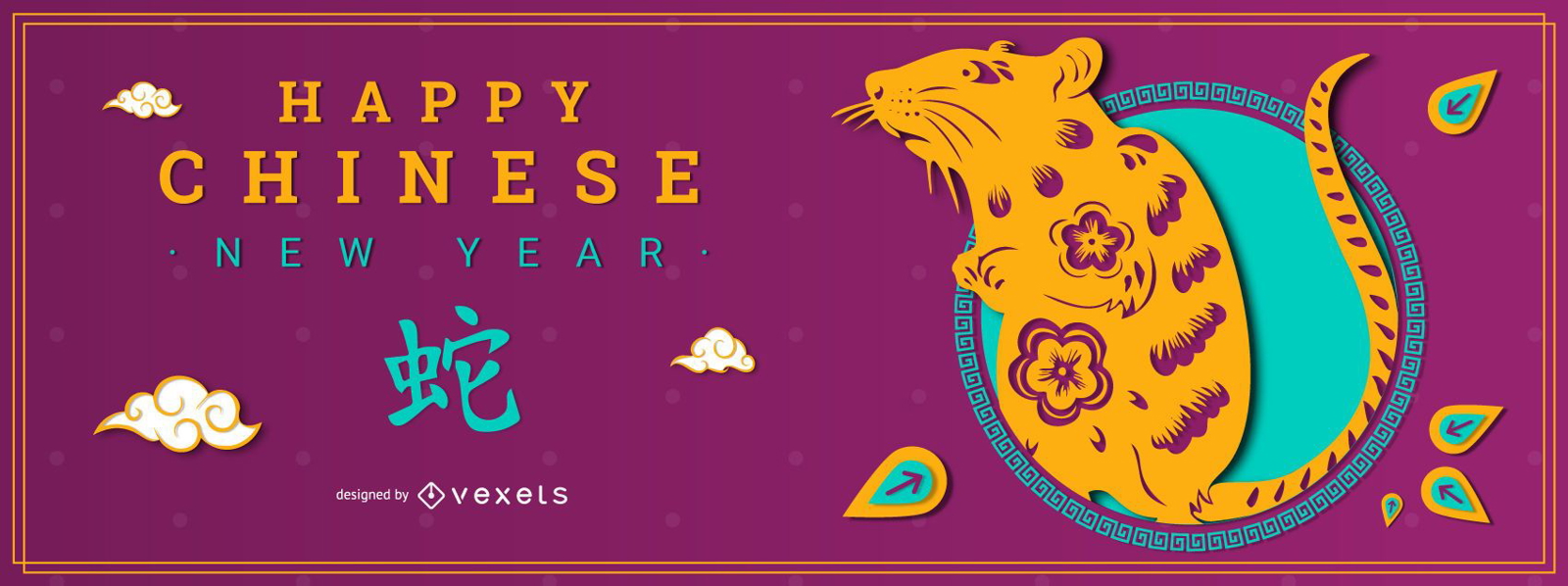 Happy Chinese New Year Banner Vector Download