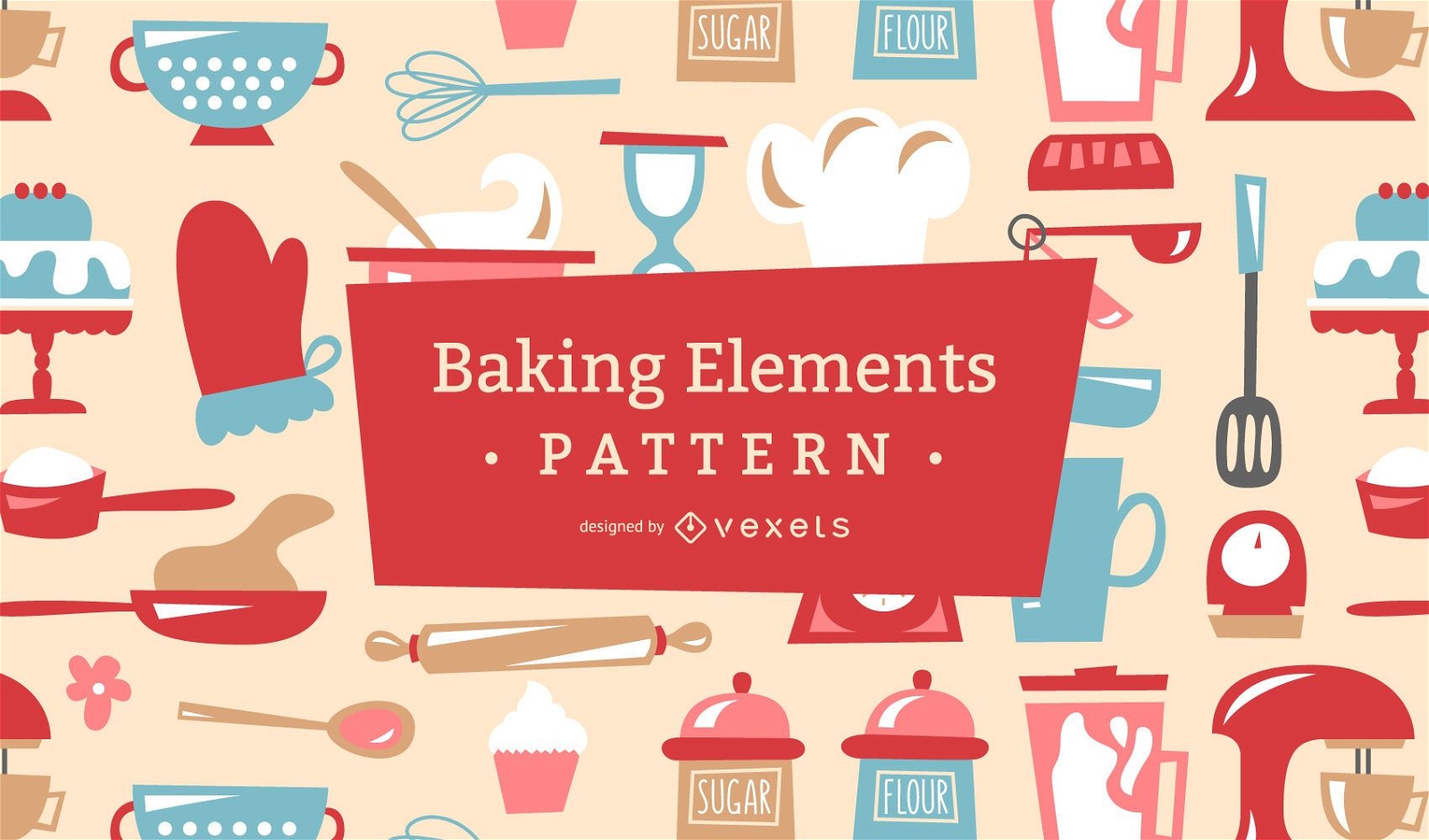 Baking retro pattern design