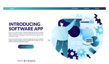 Software app landing page template Software app landing page template