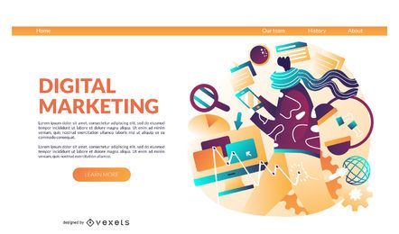 Digital marketing landing page template Digital marketing landing page template