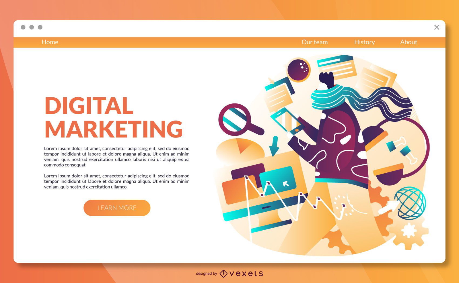 Digital Marketing Landing Page Template