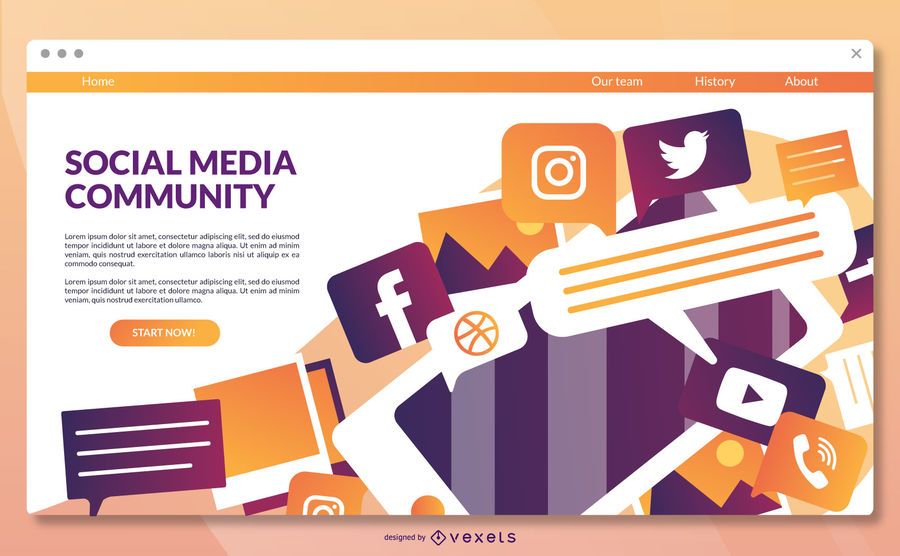 Social-Media-Landingpage-Vorlage Social-Media-Landingpage-Vorlage