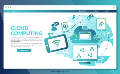 Cloud computing landing page template Cloud computing landing page template