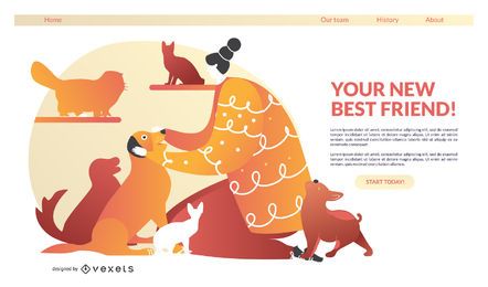 Pet adoption landing page template Pet adoption landing page template