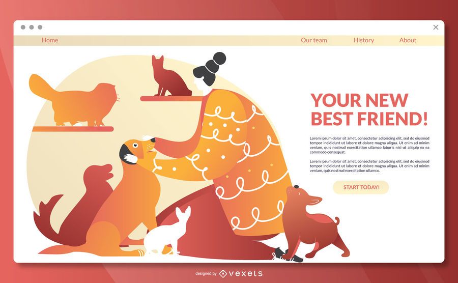 Pet adoption landing page template Pet adoption landing page template