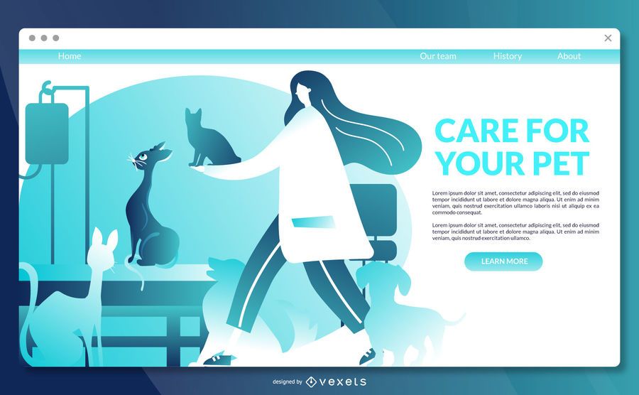 Vet landing page template Vet landing page template