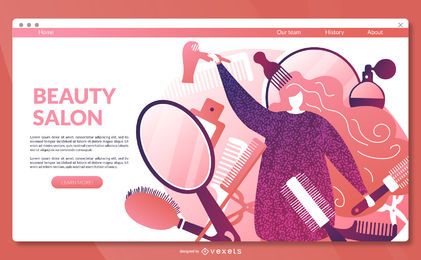 Beauty salon landing page template Beauty salon landing page template