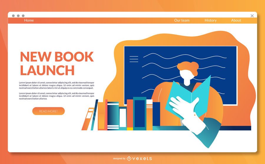 Landingpage-Vorlage für Buchstart Landingpage-Vorlage für Buchstart