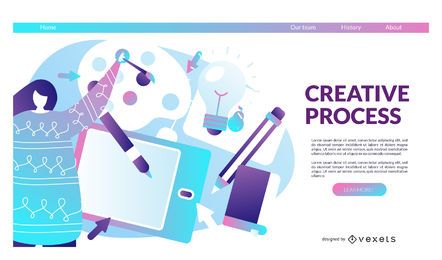 Creative process landing page template Creative process landing page template