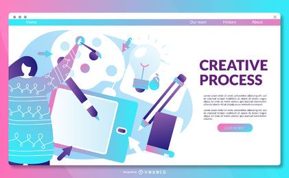 Creative process landing page template Creative process landing page template