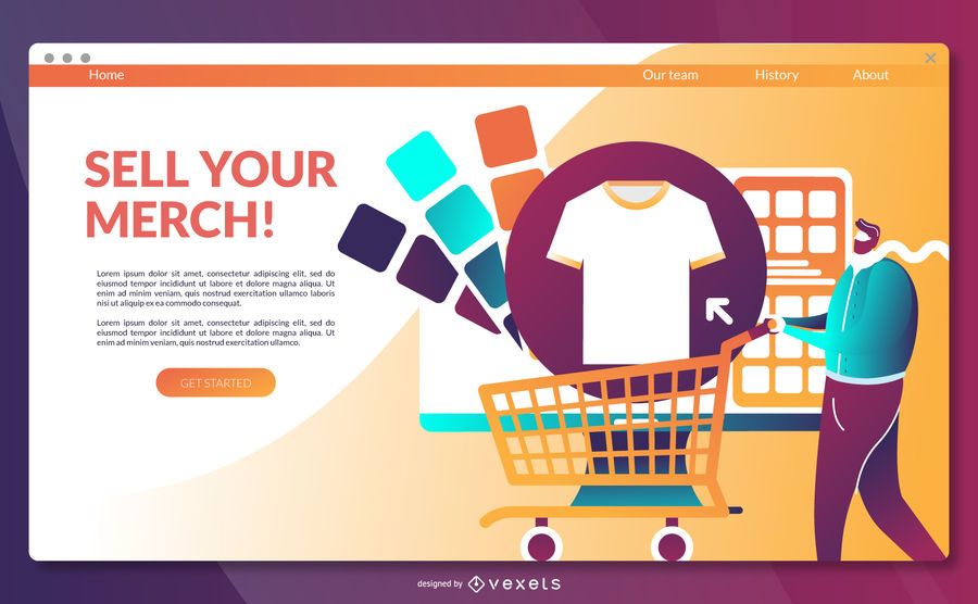 Merch landing page template Merch landing page template