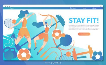 Sports landing page template Sports landing page template