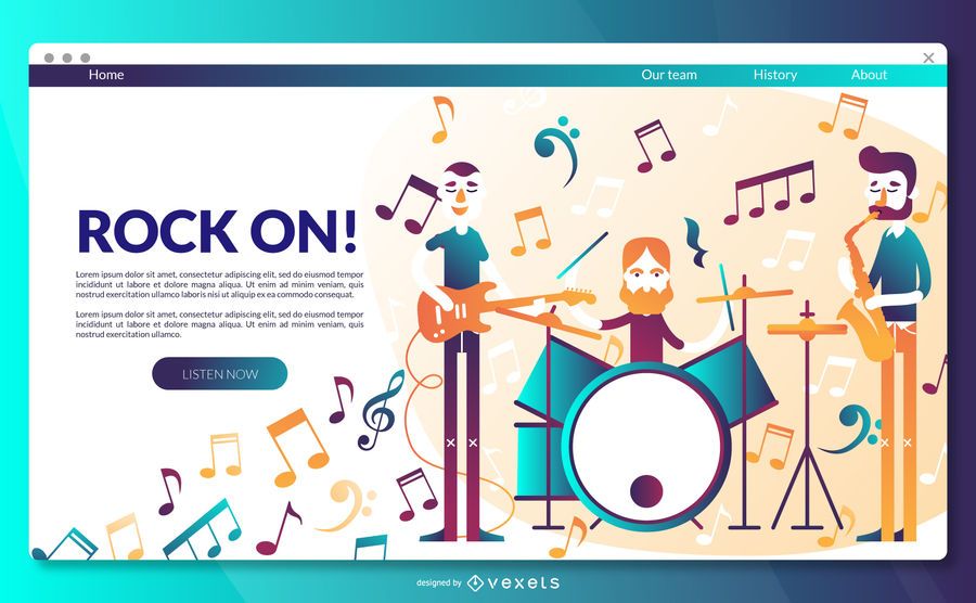 Rock landing page template Rock landing page template