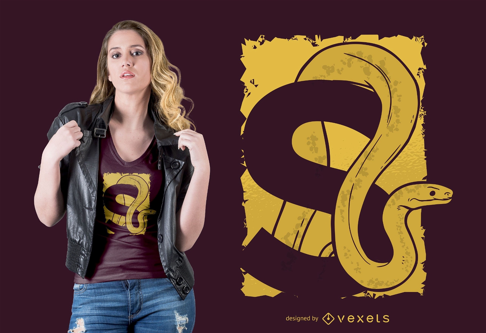 Snake Letter S T-shirt Design