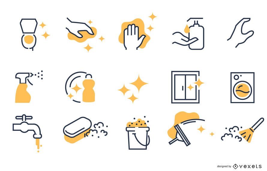 Cleaning stroke icon collection Cleaning stroke icon collection