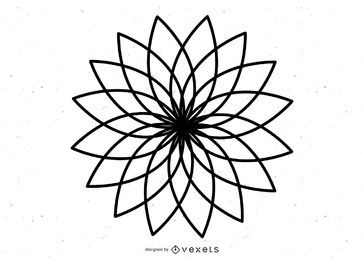 Line art flower design Line art flower design