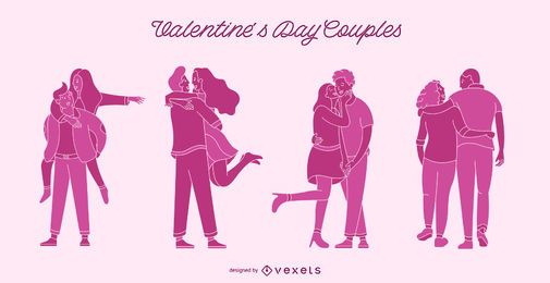 Conjunto de parejas de san valentín