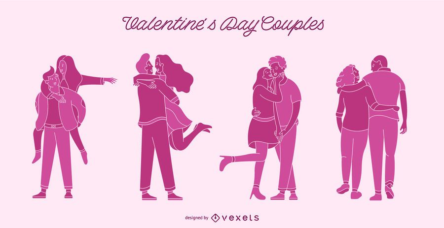 Valentine's day couples set Valentine's day couples set