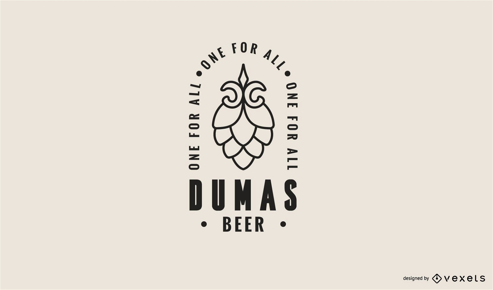Plantilla de logotipo de cerveza dumas
