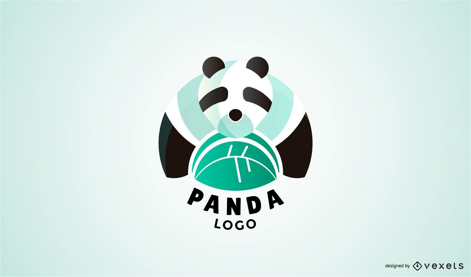 Modelo de logotipo panda moderno