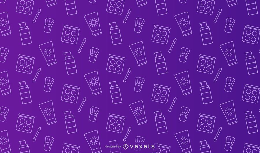 Makeup Elements Pattern Design Makeup Elements Pattern Design