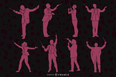 Orchestra conductor silhouette pack Orchestra conductor silhouette pack
