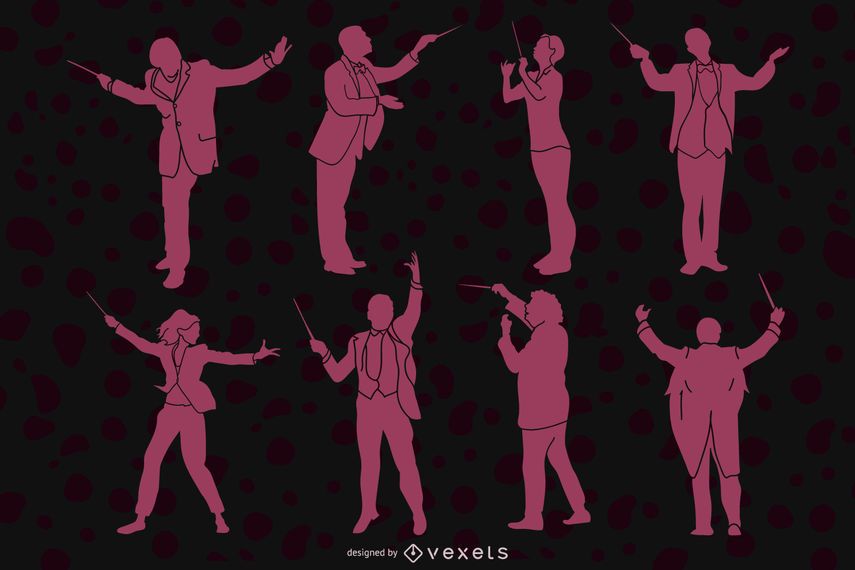 Orchestra conductor silhouette pack Orchestra conductor silhouette pack