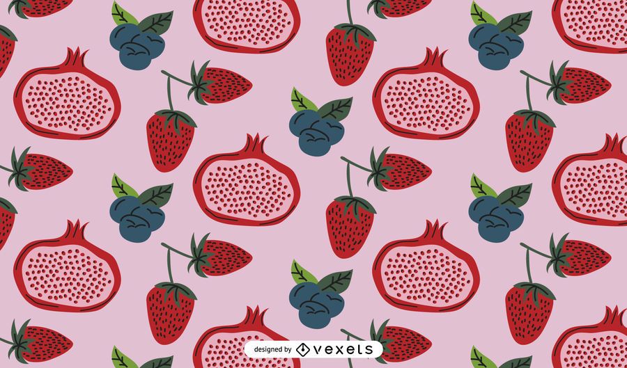 Red fruits pattern design Red fruits pattern design