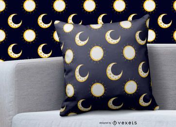 Mond Sonne Musterdesign Mond Sonne Musterdesign