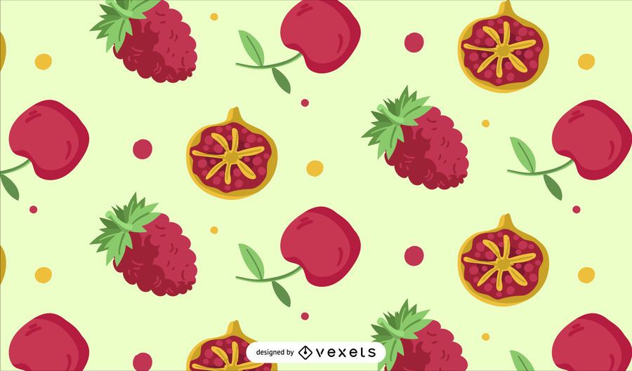 Red fruit pattern design Red fruit pattern design