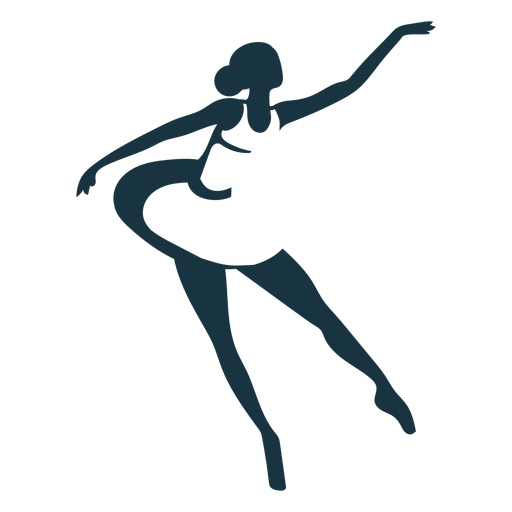 Ballerina ballet dancer pointe shoe posture silhouette ballet PNG Design