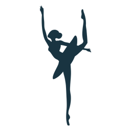 Ballerina posture ballet dancer skirt silhouette ballet PNG Design