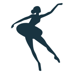 Bailarina postura falda bailarina de ballet silueta ballet Diseño PNG