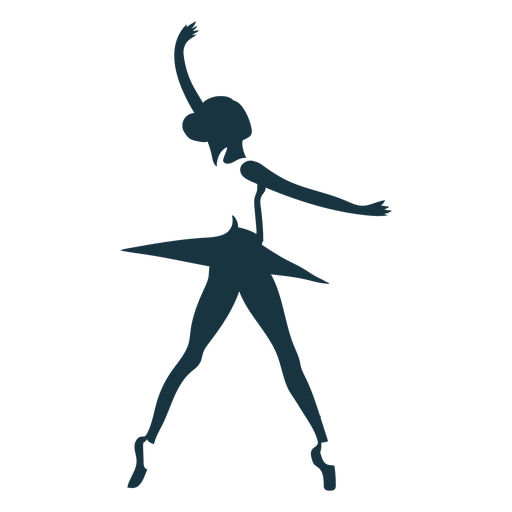 Ballerina Rock Ballettt?nzer Pointe Schuh Haltung Silhouette Ballett PNG-Design